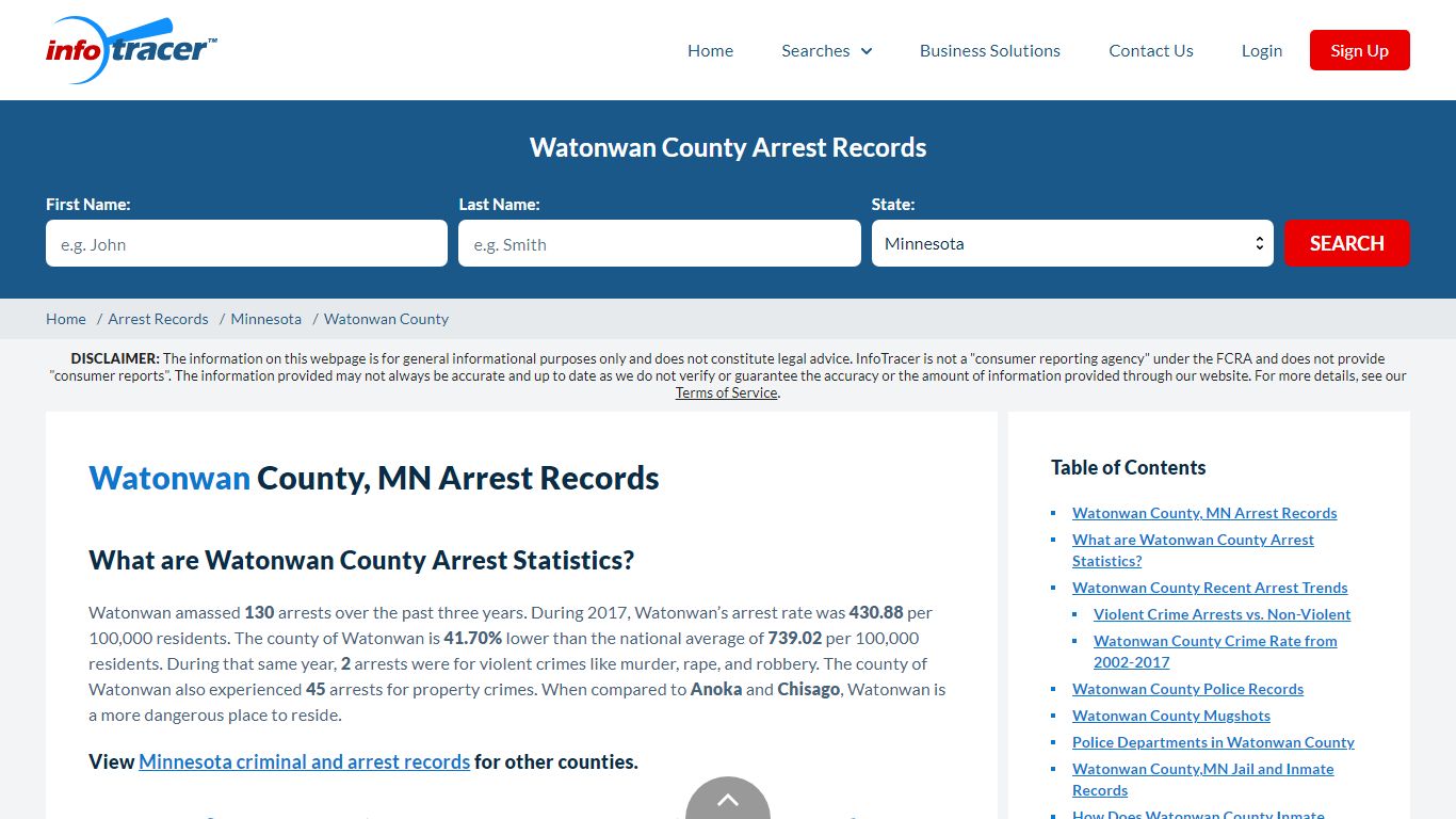 Watonwan County, MN Arrests, Mugshots & Jail Records - InfoTracer