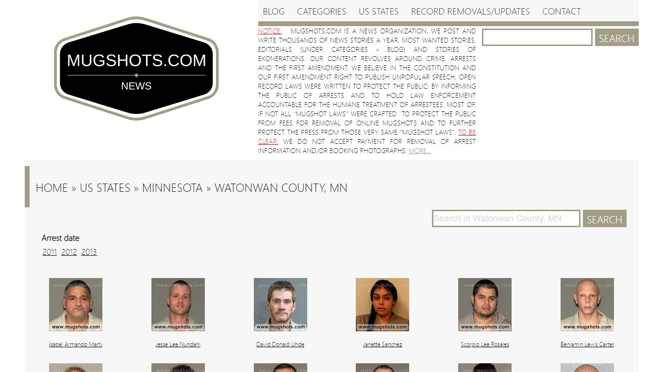 Best search engine for True crime stories | Mugshots.com