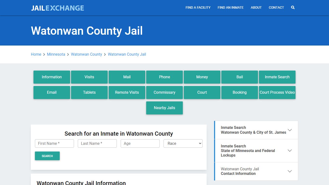 Watonwan County Jail Roster Lookup, MN, Inmate Search